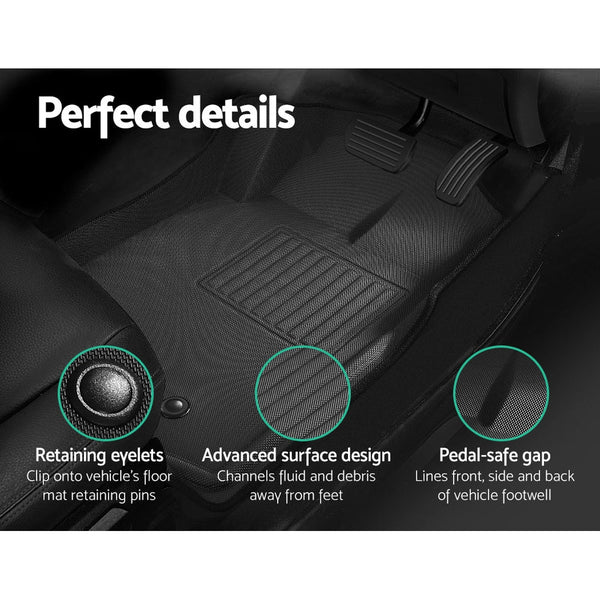 Weisshorn Car Floor Mats Rubber Fits Ford Ranger PX PX2 PX3 Dual Cab 2011-2022 3D Does not apply