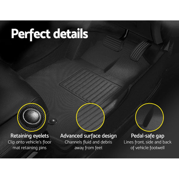 Weisshorn Car Floor Mats Rubber Fits Mazda BT50 Dual Crew Cab 2012-2021 3D BT-50 Does not apply