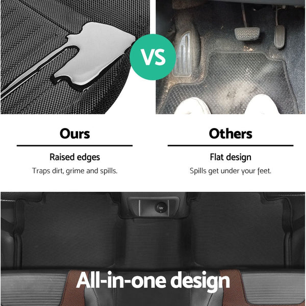 Weisshorn Car Floor Mats Rubber Fits Mazda BT50 Dual Crew Cab 2012-2021 3D BT-50 Does not apply