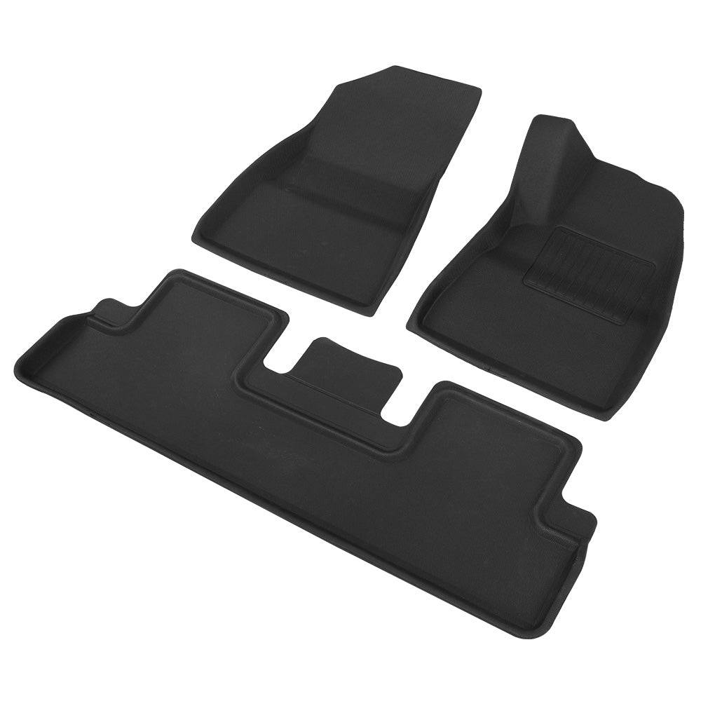 Weisshorn Car Rubber Floor Mats Front and Rear For Tesla Model 3 2021-2022 Does not apply