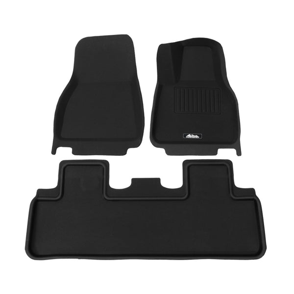Weisshorn Car Rubber Floor Mats Front and Rear Fits Tesla Model Y 2021-2023 Weisshorn