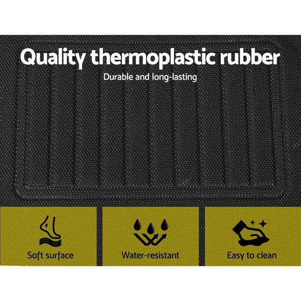 Weisshorn Car Rubber Floor Mats Front and Rear Fits Tesla Model Y 2021-2023 Weisshorn