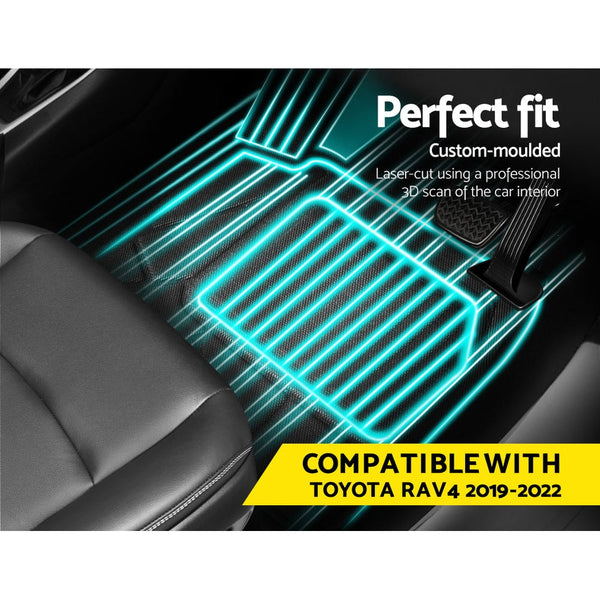 Weisshorn Car Rubber Floor Mats Front And Rear Compatible For Toyota RAV4 2019-2022 Does not apply
