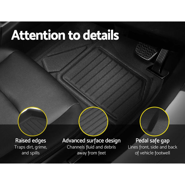 Weisshorn Car Rubber Floor Mats Front And Rear Compatible For Toyota RAV4 2019-2022 Does not apply