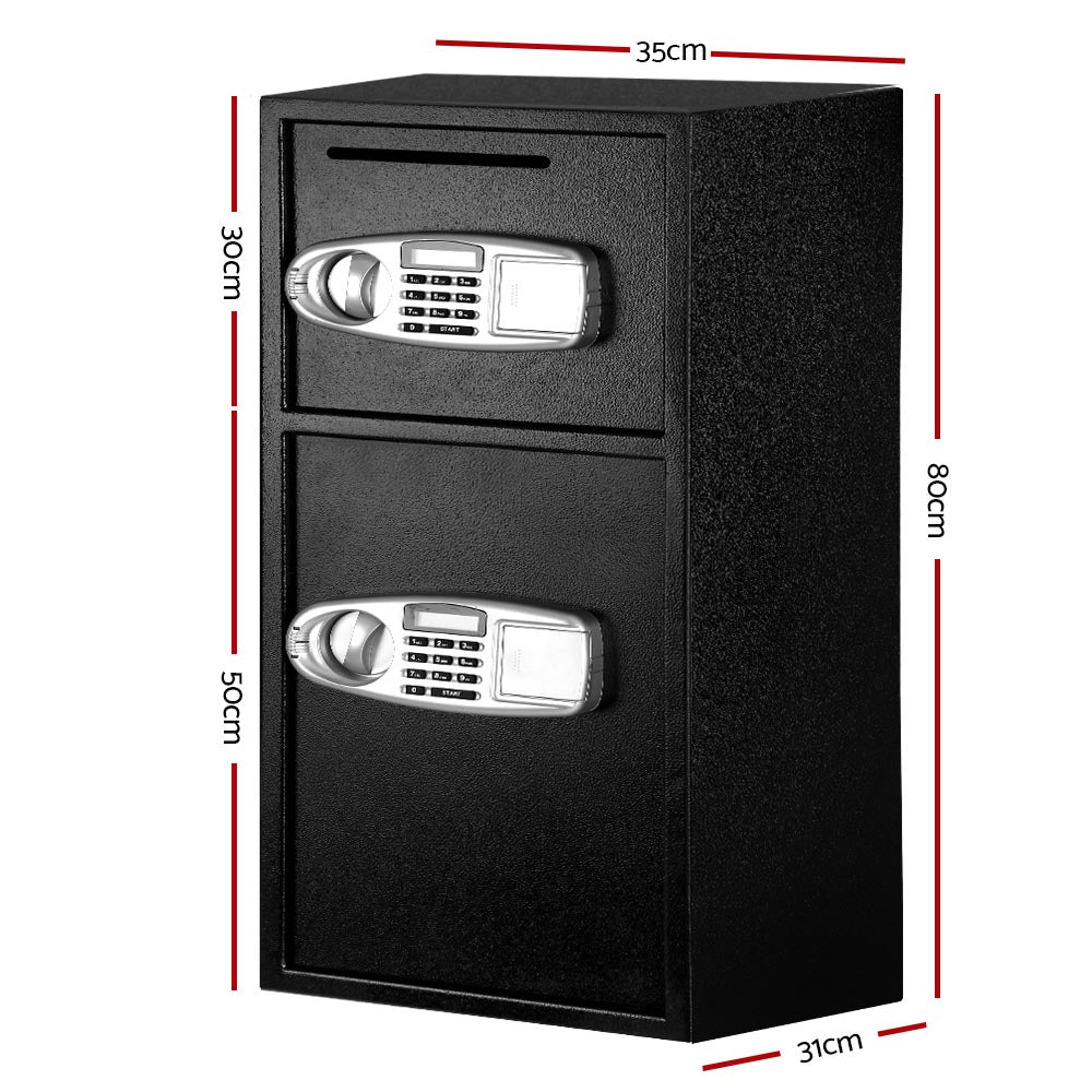 UL-TECH Electronic Safe Digital Security Box Double Door LCD Display freeshipping - Awezingly