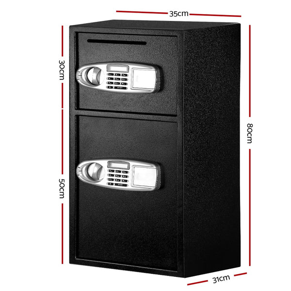 UL-TECH Electronic Safe Digital Security Box Double Door LCD Display freeshipping - Awezingly