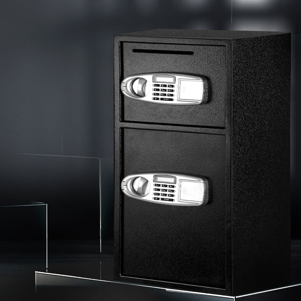 UL-TECH Electronic Safe Digital Security Box Double Door LCD Display freeshipping - Awezingly