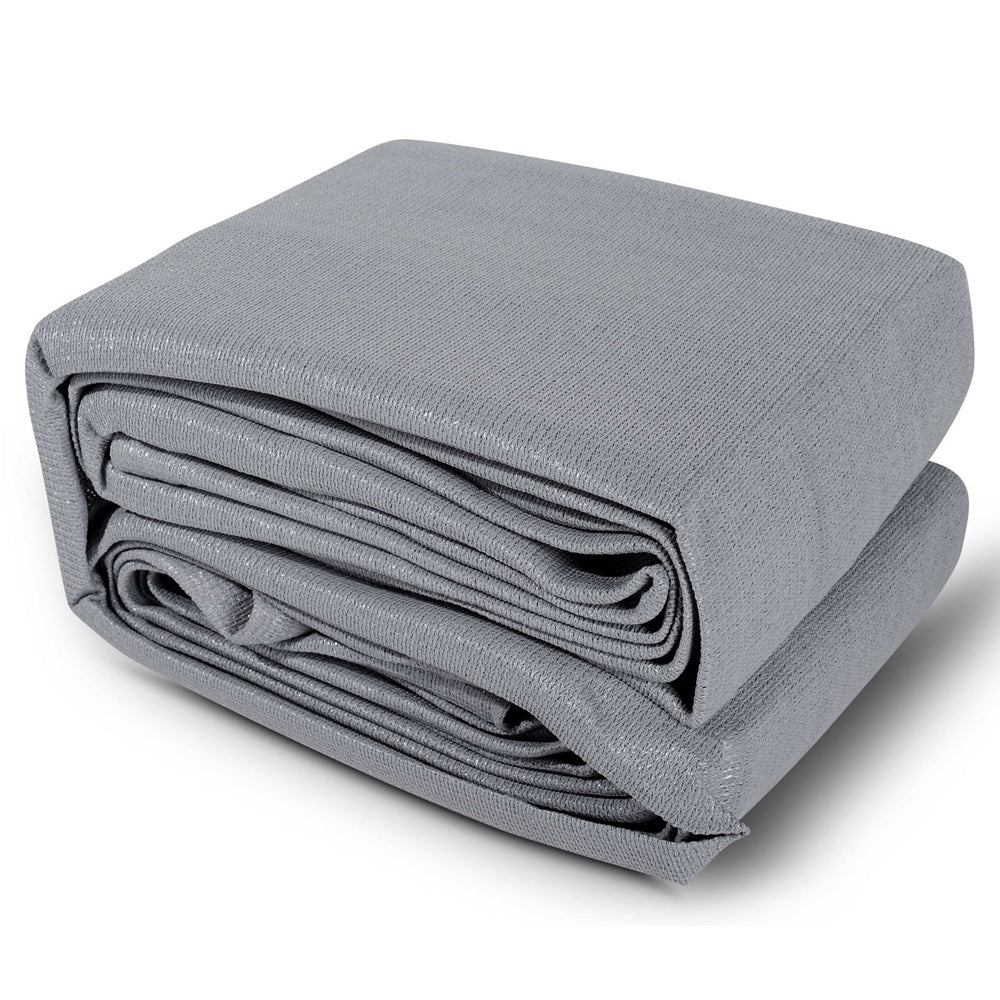Instahut Sun Shade Sail Cloth Shadecloth Rectangle Canopy Grey 280gsm 3x3m Instahut
