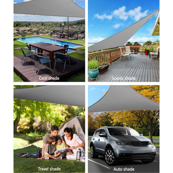 Instahut Sun Shade Sail Cloth Shadecloth Right Rectangle Canopy 280gsm 3x3x4.3m Instahut