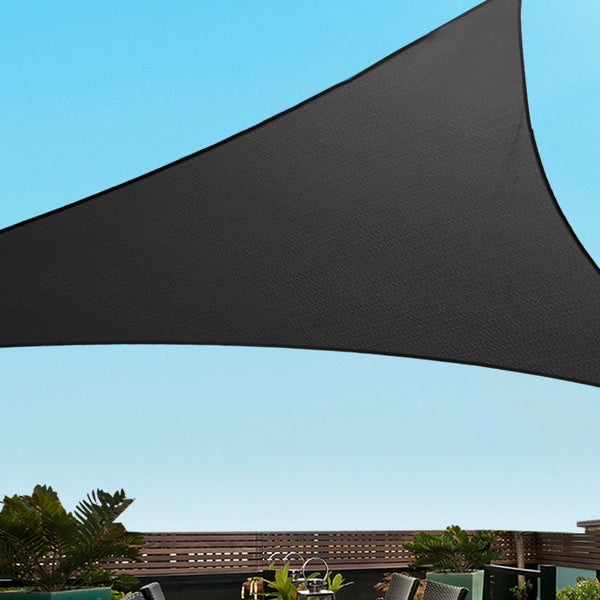 Instahut Sun Shade Sail Cloth Shadecloth Outdoor Canopy Triangle 280gsm 5x5x5m Instahut