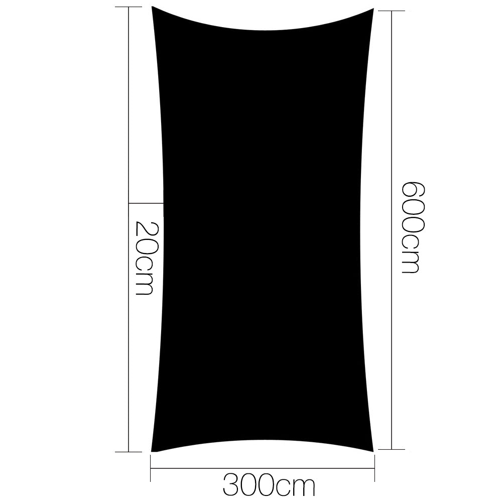Instahut 280gsm 3x6m Sun Shade Sail Canopy Rectangle freeshipping - Awezingly