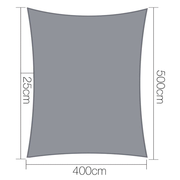 Instahut Sun Shade Sail Cloth Shadecloth Outdoor Canopy Rectangle 280gsm 4x5m freeshipping - Awezingly