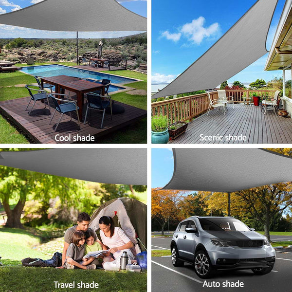 Instahut Sun Shade Sail Cloth Shadecloth Outdoor Canopy Rectangle 280gsm 4x5m freeshipping - Awezingly