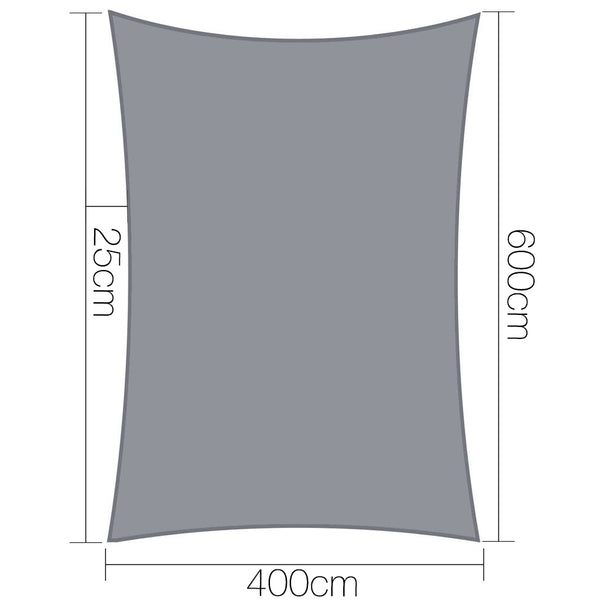 Instahut Sun Shade Sail Cloth Shadecloth Outdoor Canopy Rectangle 280gsm 4x6m freeshipping - Awezingly