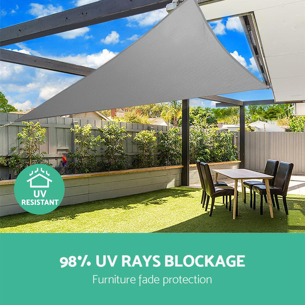 Instahut Sun Shade Sail Shadecloth Outdoor 280gsm 5x5x5m freeshipping - Awezingly