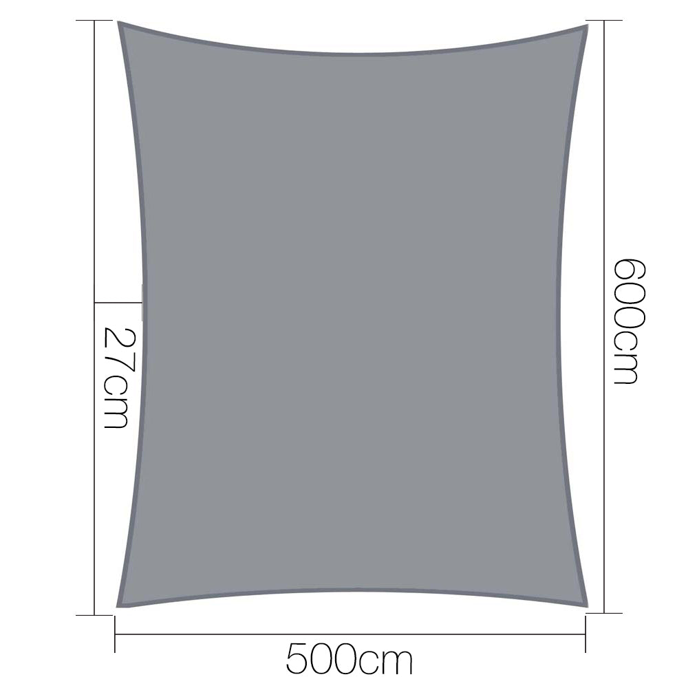 Instahut Sun Shade Sail Cloth Shadecloth Outdoor Canopy Rectangle 280gsm 5x6m freeshipping - Awezingly