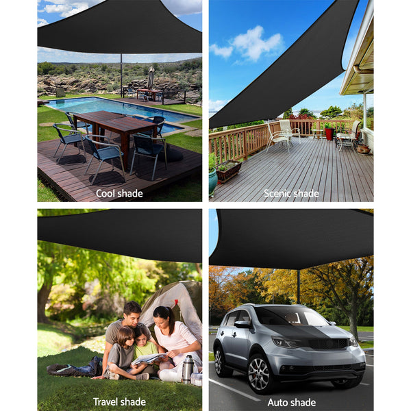 Instahut 280gsm 5x7m Sun Shade Sail Canopy Rectangle Instahut