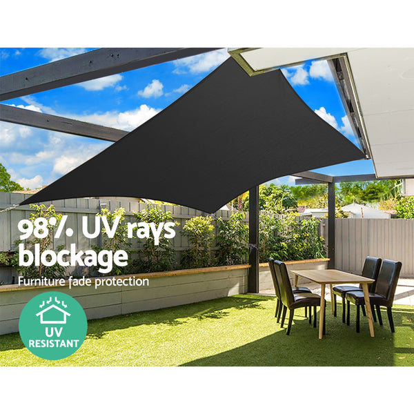 Instahut 280gsm 5x7m Sun Shade Sail Canopy Rectangle Instahut