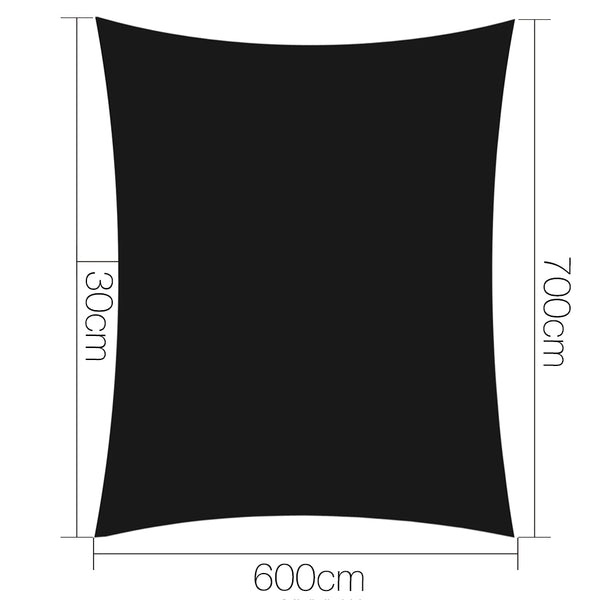 Instahut 280gsm 6x7m Sun Shade Sail Canopy Rectangle freeshipping - Awezingly
