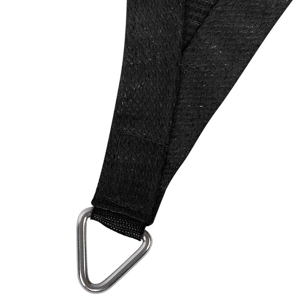 Instahut 6x8m Shade Sail Sun Shadecloth 280gsm Black freeshipping - Awezingly