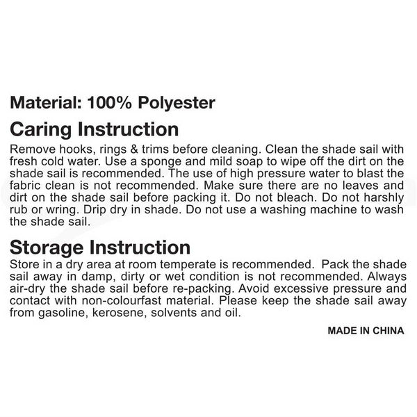 Instahut 3 x 6m Waterproof Rectangle Shade Sail Cloth - Sand Beige freeshipping - Awezingly