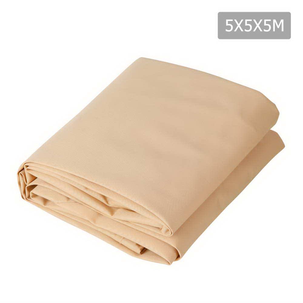 Instahut 5 x 5 x 5m Waterproof Triangle Shade Sail Cloth - Sand Beige freeshipping - Awezingly