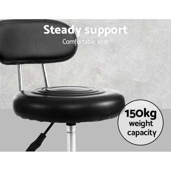 Artiss Salon Stool Swivel Chair Backrest Barber Hairdressing Hydraulic Height Artiss
