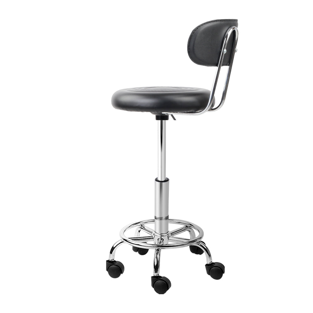 Artiss 2X Salon Stool Swivel Backrest Chair Barber Hairdressing Hydraulic Height Artiss
