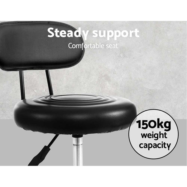 Artiss 2X Salon Stool Swivel Backrest Chair Barber Hairdressing Hydraulic Lift Artiss