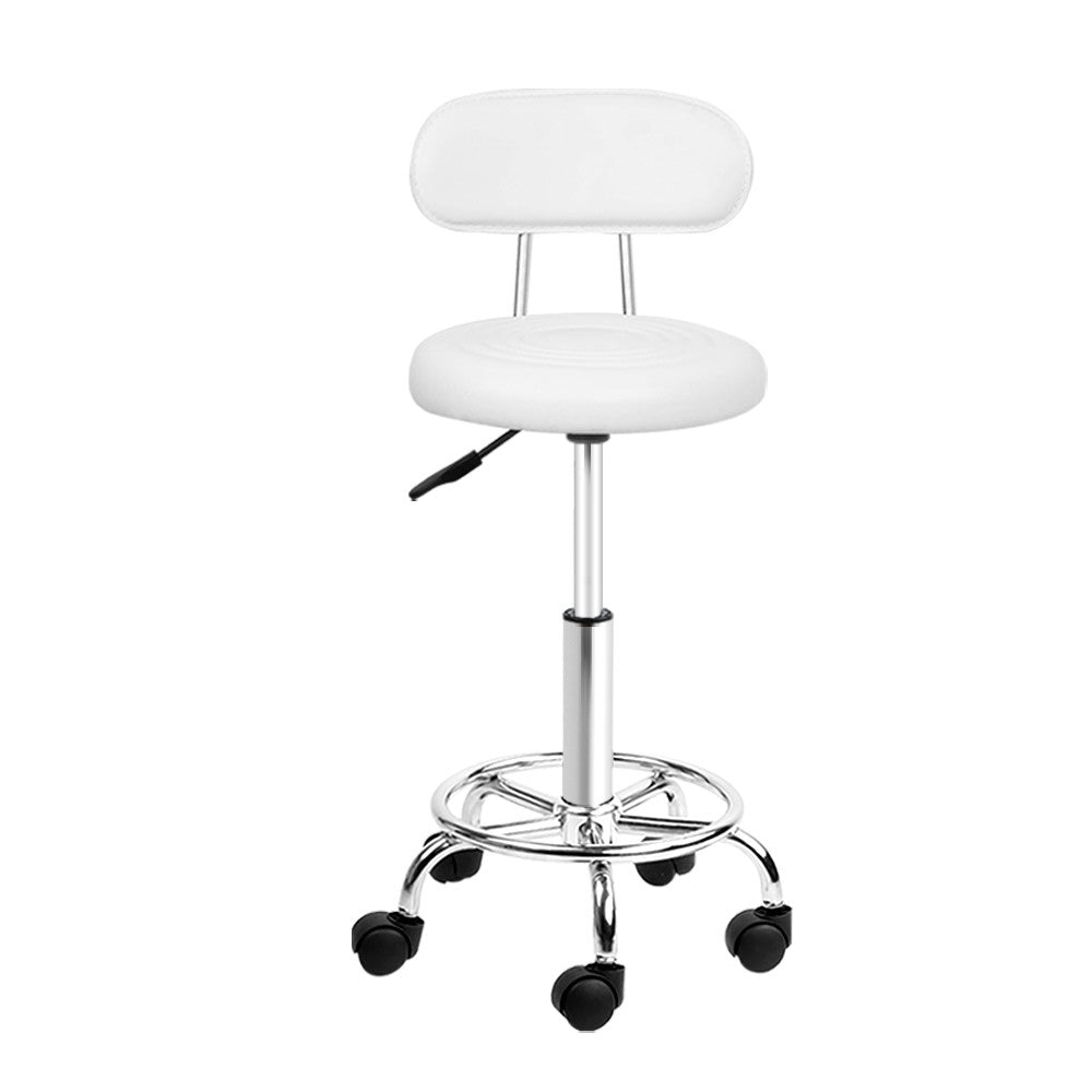 Artiss 2X Saddle Salon Stool Swivel Backrest Chair Barber Chair Hydraulic Lift Artiss
