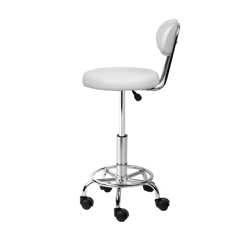 Artiss 2X Saddle Salon Stool Swivel Backrest Chair Barber Chair Hydraulic Lift Artiss