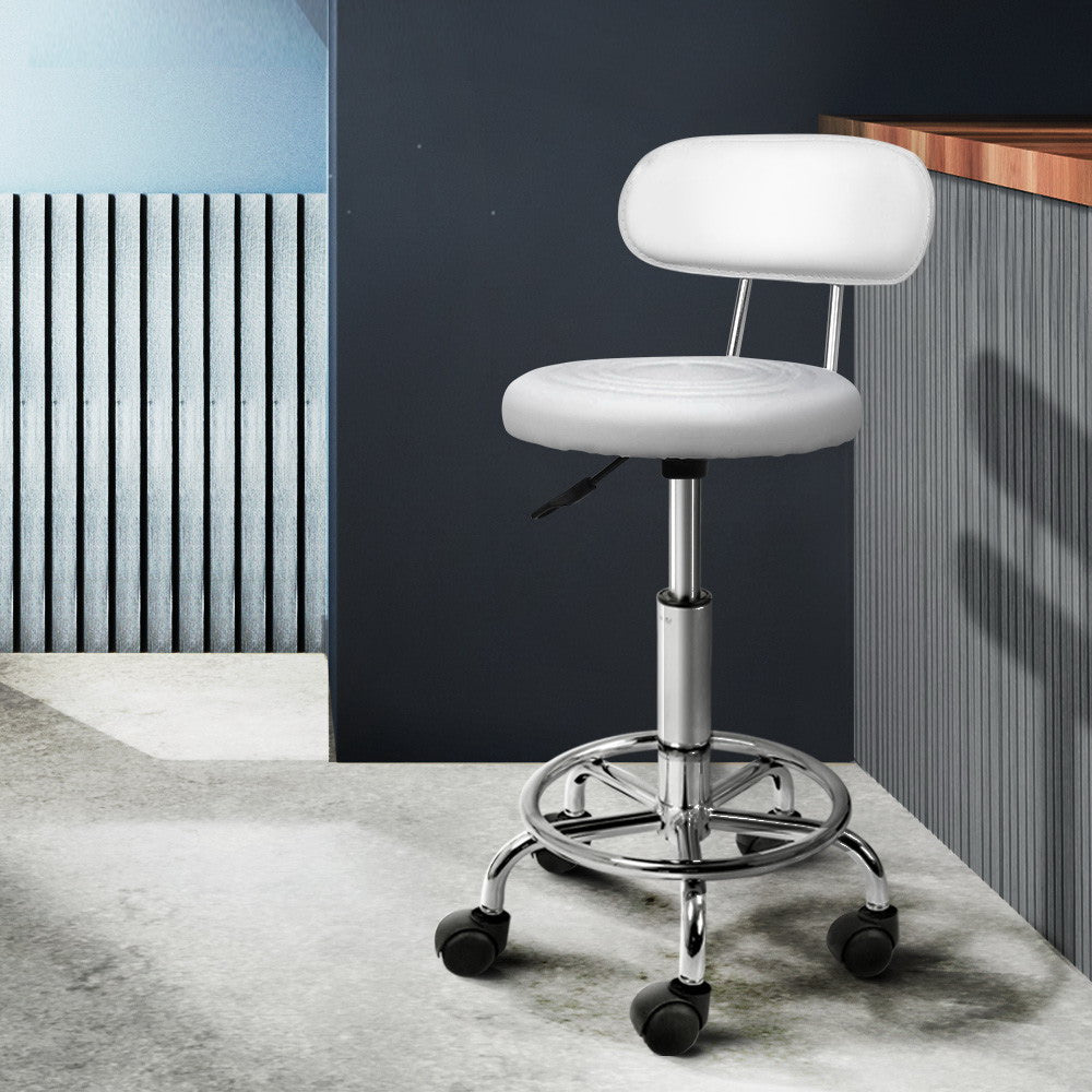 Artiss 2X Saddle Salon Stool Swivel Backrest Chair Barber Chair Hydraulic Lift Artiss