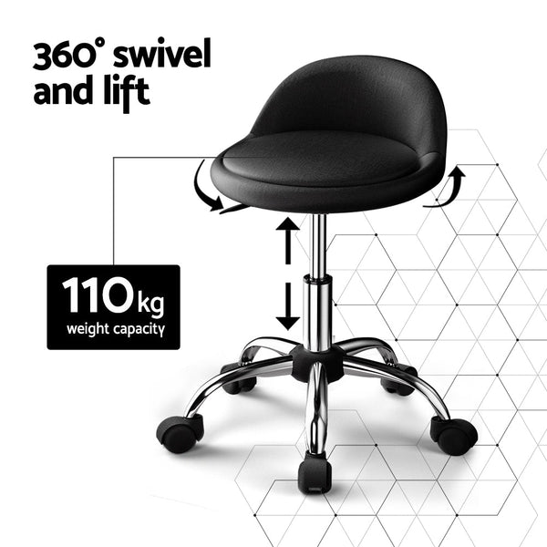 Artiss Salon Stool Swivel Chair Backrest Chairs Artiss