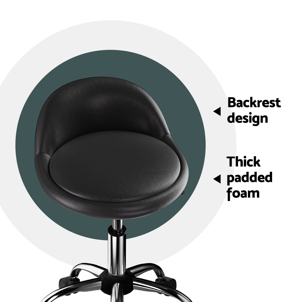 Artiss Salon Stool Swivel Chair Backrest Chairs Artiss