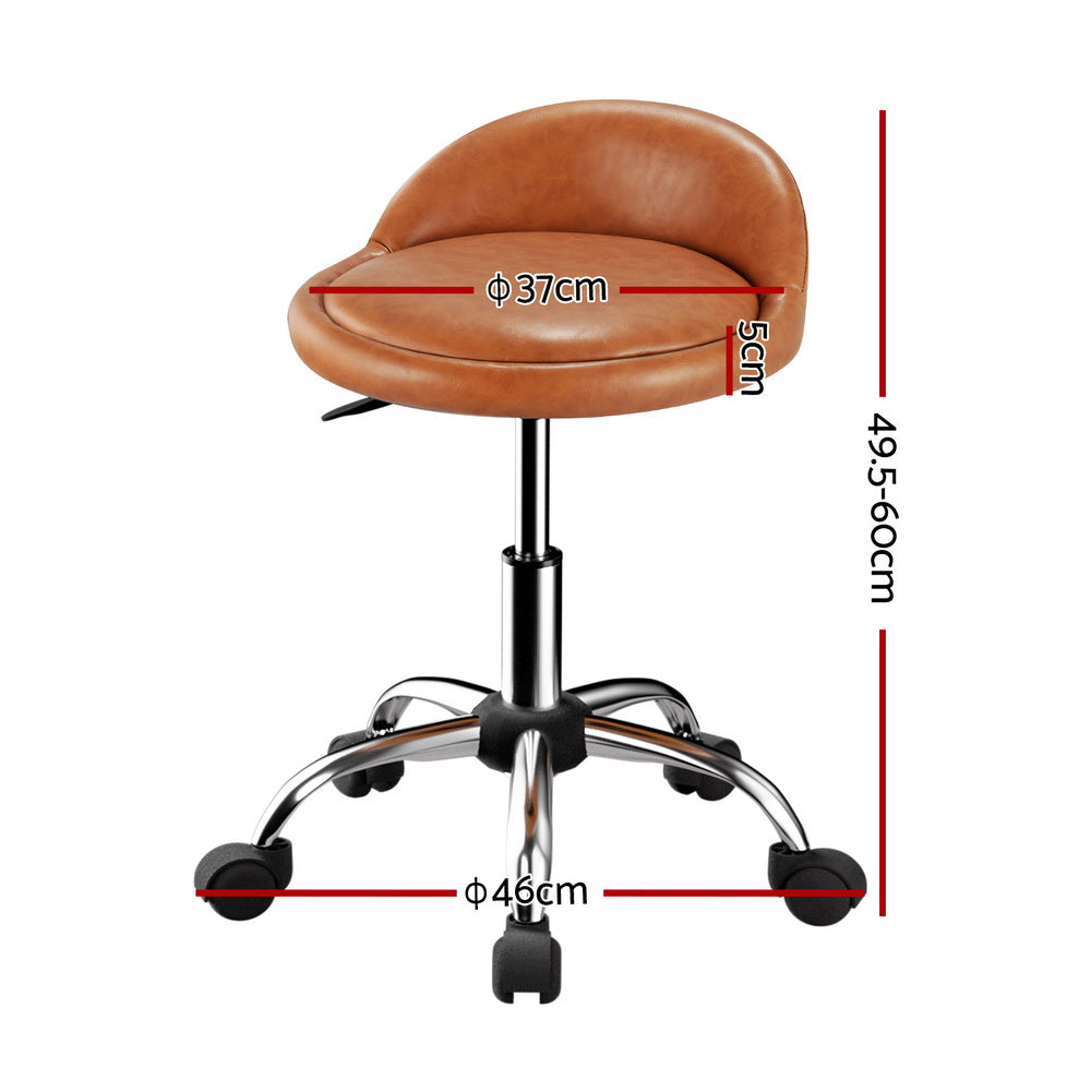 Artiss Salon Stool Swivel Chair Backrest Chairs Artiss