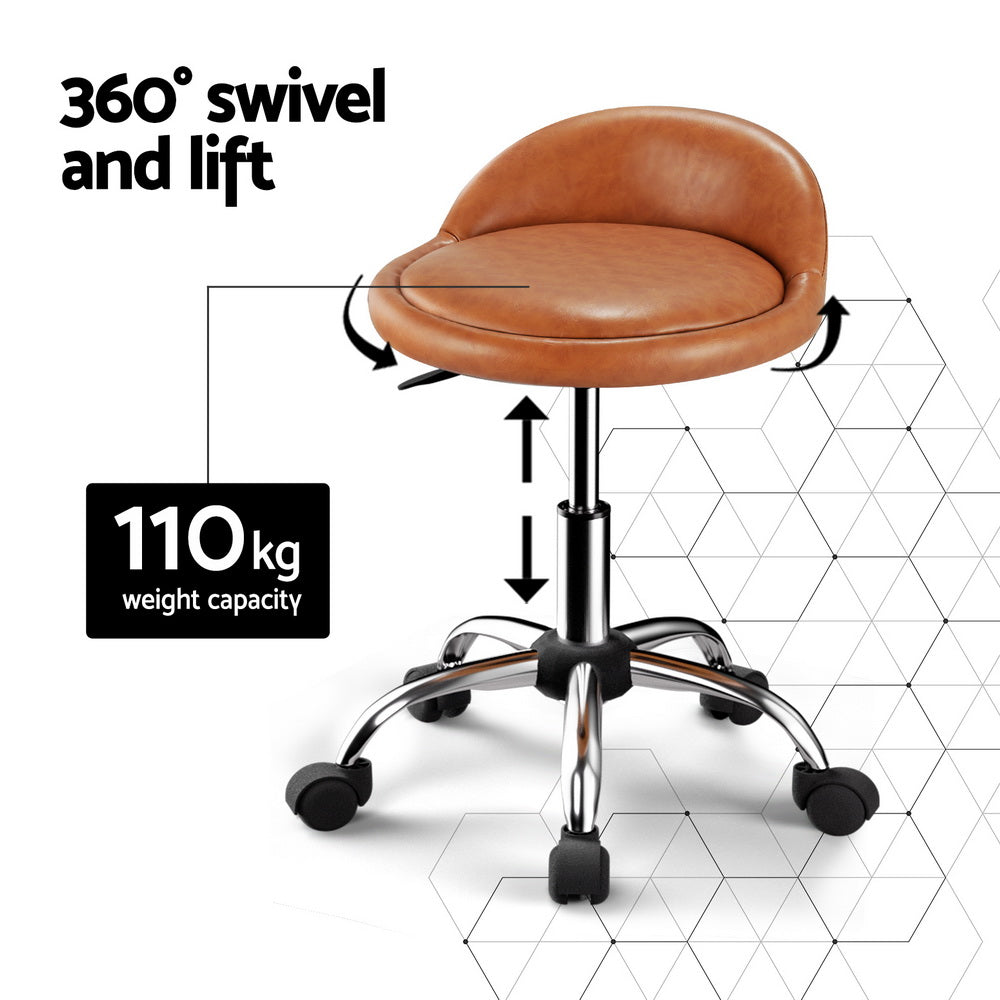 Artiss Salon Stool Swivel Chair Backrest Chairs Artiss