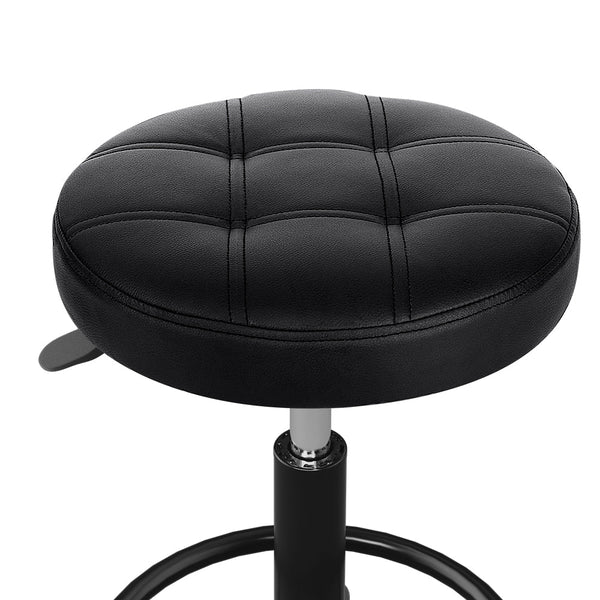 Artiss Salon Stool Swivel Height Adjustable Round Barber Spa Chair Black Artiss