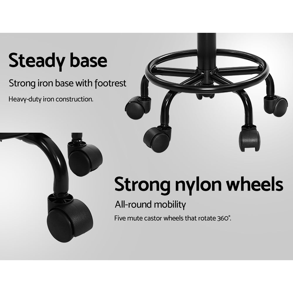 Artiss 2X Saddle Salon Stool Swivel Barber Chairs Bar Stools Hydraulic Lift PU Artiss