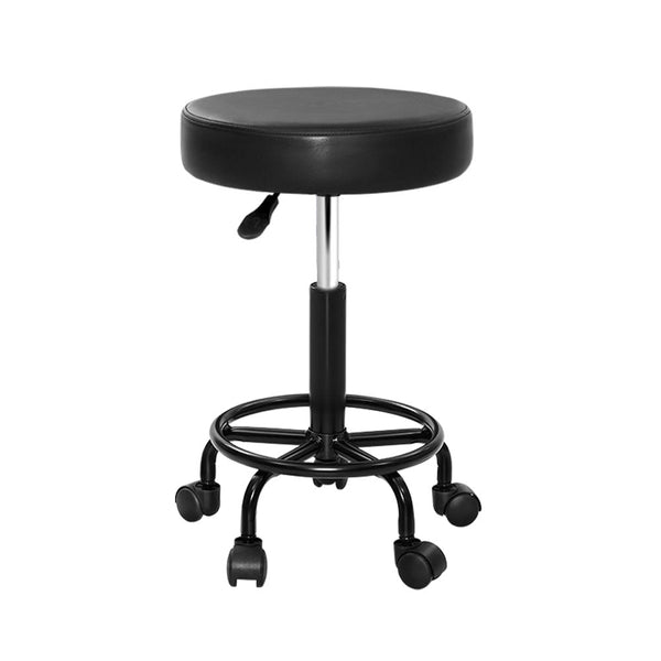 Artiss Round Salon Stool Stools Black Swivel Barber Hair Hydraulic Chairs Lift Artiss