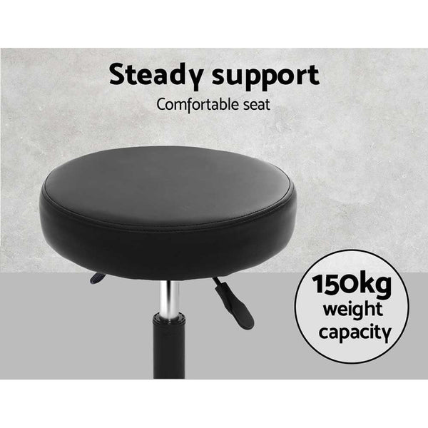 Artiss Round Salon Stool Stools Black Swivel Barber Hair Hydraulic Chairs Lift Artiss