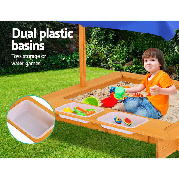 Keezi Outdoor Canopy Sand Pit freeshipping - Awezingly