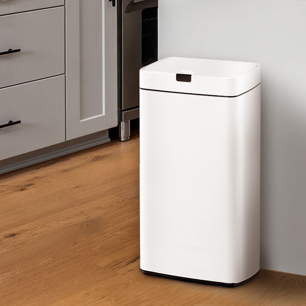 Devanti 45L Sensor Bin White freeshipping - Awezingly