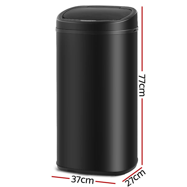 68L Motion Sensor Rubbish Bin - Black freeshipping - Awezingly