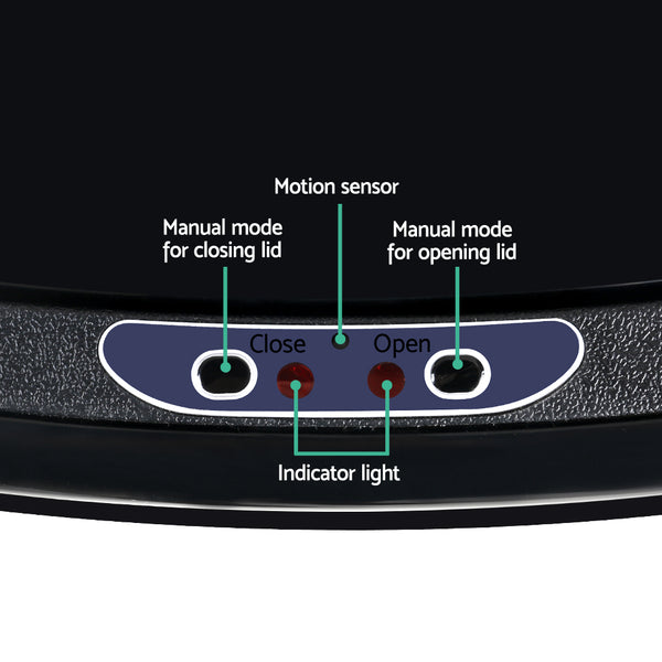 68L Motion Sensor Rubbish Bin - Black freeshipping - Awezingly