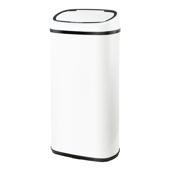 Devanti 68L Sensor Bin White freeshipping - Awezingly