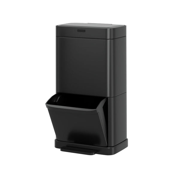 Devanti 70L Motion Sensor Bin Pedal Bins Black Steel Rubbish Auto Trash Can Devanti