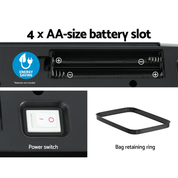 Devanti 70L Motion Sensor Bin Pedal Bins Black Steel Rubbish Auto Trash Can Devanti