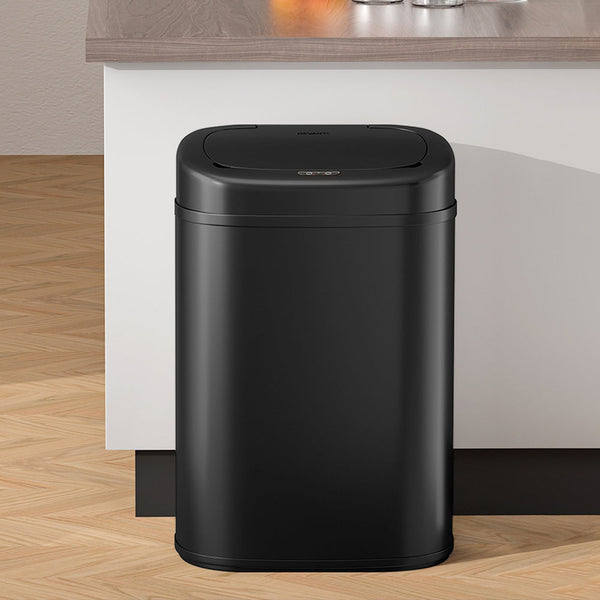 Devanti 82L Motion Sensor Bin Rubbish Waste Automatic Trash Can Kitchen Black Devanti