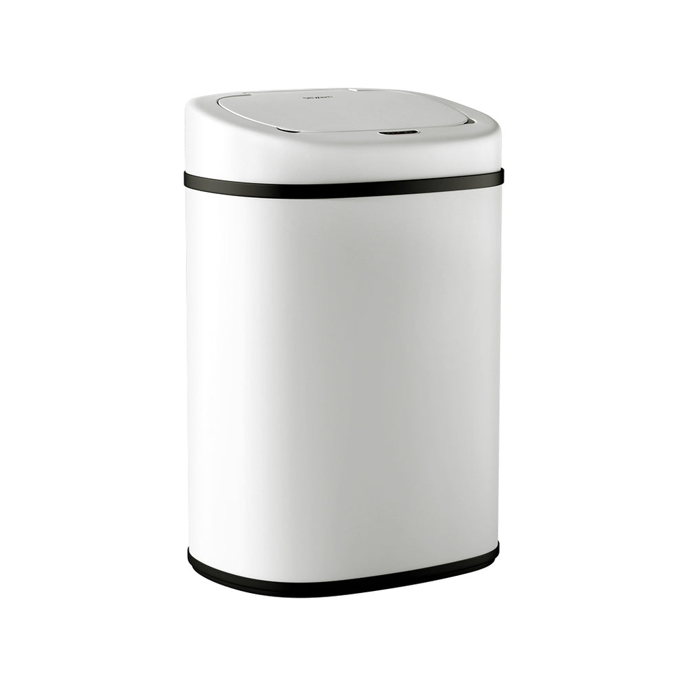 Devanti 82L Motion Sensor Bin Rubbish Automatic White Devanti