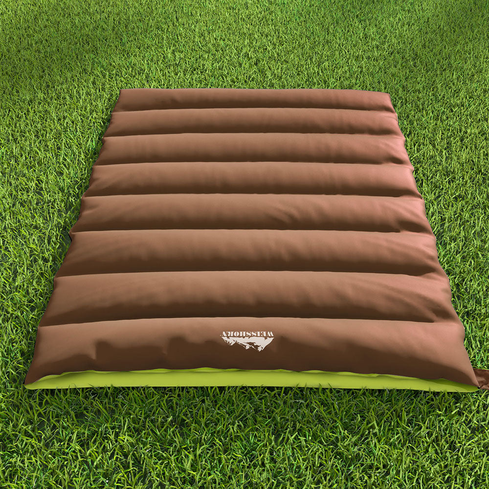 Weisshorn Sleeping Bag Double Bags Thermal Camping Hiking Tent Brown -5°C Weisshorn